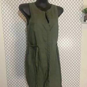 Army Green Sleeveless Blazer vest